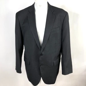 Brooks Brothers Saxxon 44 R Gray Striped 100% Wool Button Suit Sport Coat Jacket - Picture 1 of 18