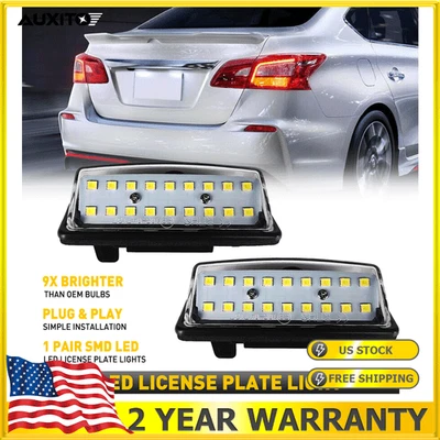 2X Rear LED License Plate Light For 2013-2020 Infiniti JX35 QX60 Waterproof Lamp - Image 1 of 4