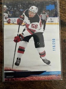 2024-25 Upper Deck Series 2 Erik Haula Deluxe #/250 Blue foil - Picture 1 of 2