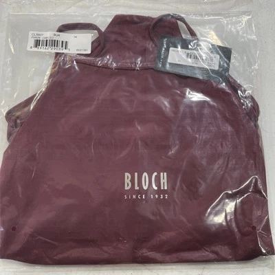 BLOCH CL5607 Parem - Cami Leo Color Burgundy Size 14 - Image 1 of 3