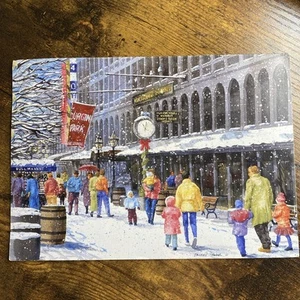Thomas Rebek Print - Greeting Card Blank Art - “Durgin Park Snowfall” - Picture 1 of 3