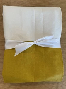 West Elm Colorblock Canvas Shower Curtain 72x74" Horseradish Yellow OpenBox Read - Picture 1 of 5