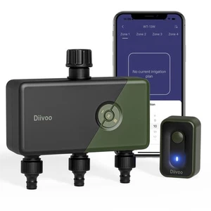 WiFi Wasserzeitschaltuhr 3 Zonen, Smart Sprinkler Schlauch Wasserhahn Timer mit APP & - Bild 1 von 5