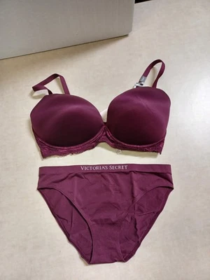 Body by Victoria Lace Wing Wireless Nursing Bra, 36DDD & Seamless Bikini Panty,L - Image 1 of 4