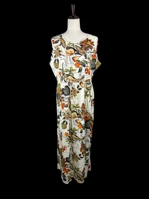 Womens Designer Floral Enchanting Cottagecore Sleeveless Dress Size 2XL - Image 1 of 4