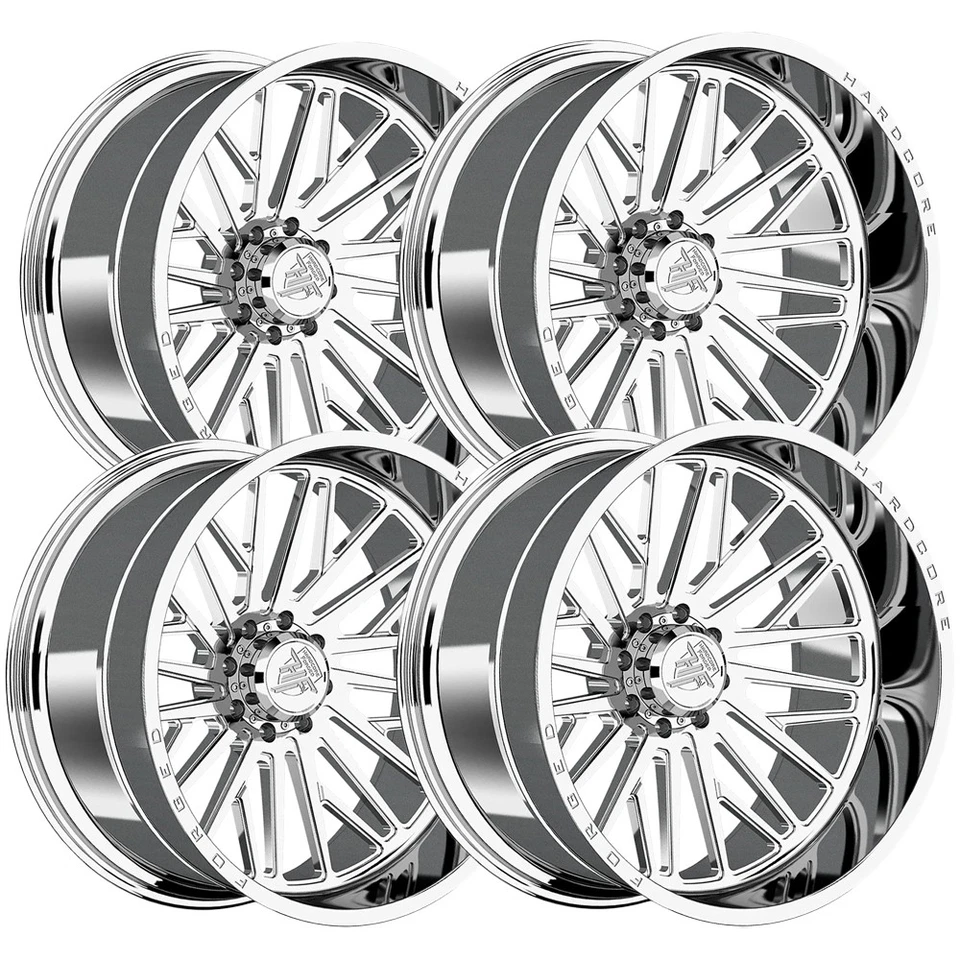 (Set of 4) Hardcore Forged Assasin 26x14 6x5.5" -76mm Polished Wheels Rims Foto 1 de 4