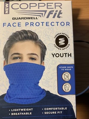 NEW Copper Fit Guardwell Face Protector BLUE Youth Ages 8+ NIB  - Image 1 of 2