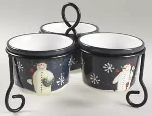Servidor de acondicionamiento certificado International Twilight Snowman (White Stars) 4 piezas nuevo en caja - Imagen 1 de 7