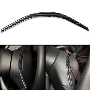 Parte inferior del volante tira de ajuste de fibra de carbono para Tesla modelo Y 3 2017-2022 - Imagen 1 de 12