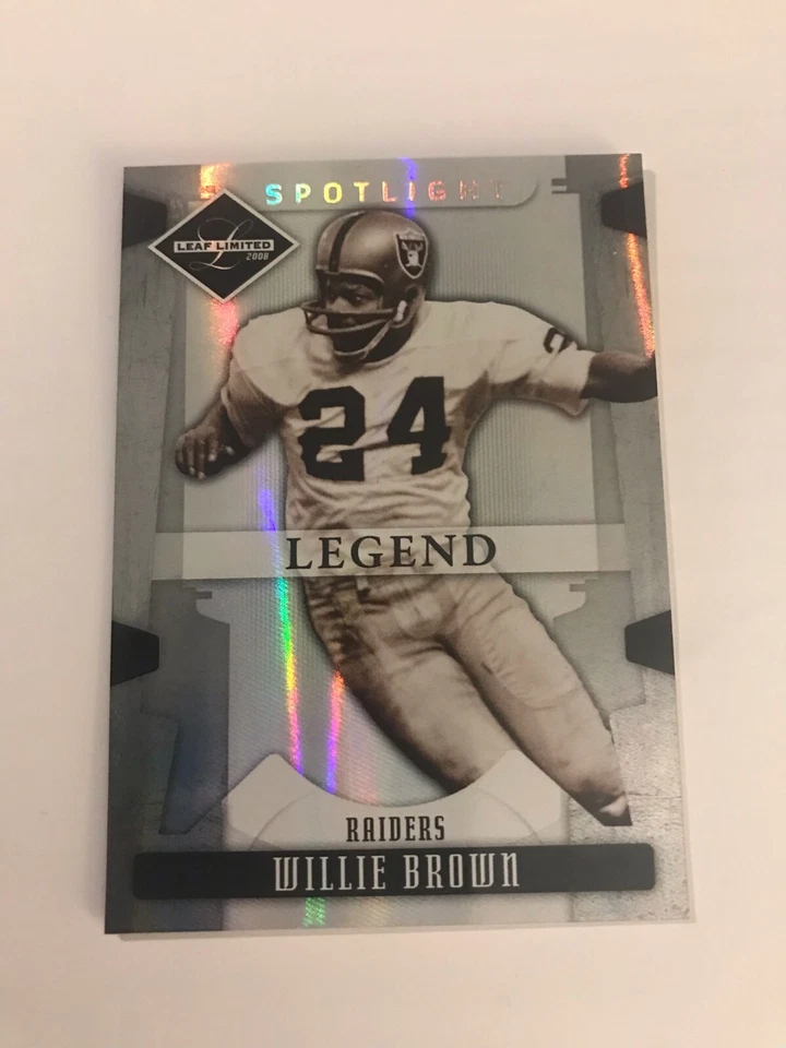 2008 Leaf Limited Spotlight NFL Willie Brown Legend Oakland Raiders Silver #/99 - Image 1 of 2