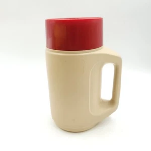 Vintage Thermos Plastic # 4215 Red Cap 1980s Soup Coffee Cup Container Camping G - Picture 1 of 7