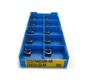 10 Stück CCGT060208-AK H01 CCGT21.51 Aluminium Schneiden Drehbank Wendeplatten - Bild 1 von 3