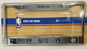 NBA Brooklyn Nets Metal License Plate Frame (Chrome) - Picture 1 of 1