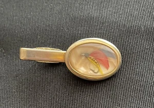 FLY FISHING VINTAGE MEN'S TIE BAR TACK CLIP ~ FAST FREE SHIPPING - Picture 1 of 4