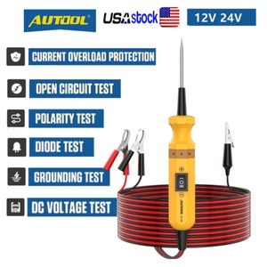 Car Auto Digital Power Probe Circuit Electrical Tester Test Device System 6V-24V - Foto 1 di 9