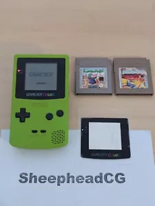 Nintendo Gameboy Color Konsole Grün - Komplett Getestet + 2 Spiele! Schneller Versand! - Bild 1 von 24