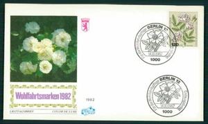 GERMANY FDC 1982 FLORA FLOWERS ROSES ROSE ROSEN ff67 - Picture 1 of 2