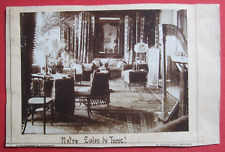 Orig. Foto Albumin Interior Salon Villa Palais Patras Greece Griechenland 1900
