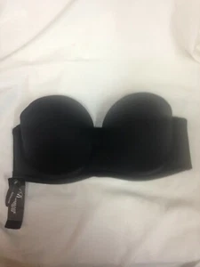 Paramour  Women's Marvelous Strapless Bra Black Size 40C - Picture 1 of 3