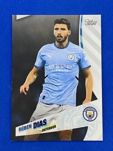 Ruben Dias Manchester City Topps Blue Moon Base Football Trading Card 2024 Uomo - Foto 1 di 1