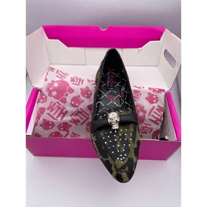 NIB Abbey Dawn by Avril Lavigne Rebel Yell Punk Flattie in Leopard size 6 - Picture 1 of 8