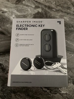 Sharper Image Electronic Key Finder, 2 Key Fobs, 45 Ft Range. GREAT GIFT!! - Image 1 of 2