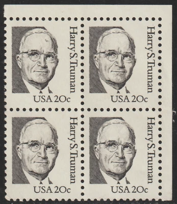 USA 1980-85 SC# 1862 - Harry S. Truman - Block of 4 Stamps - M-NH Lot # A73 - Image 1 of 2