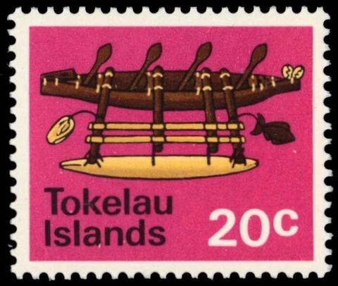 TOKELAU 31 - Native Handicrafts "Outrigger Canoe Model" (pb64287) Cover