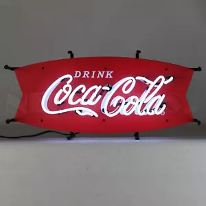 Neonetics 5SMLCC Coca-Cola Fishtail Junior Neon Sign Neon Light Sign 24" by 11" - Picture 1 of 1