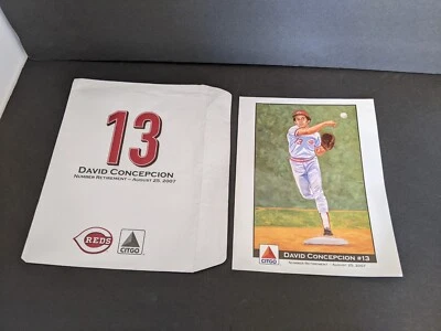 David Concepcion #13 Cincinnati Reds Number Retirement 8x10 August 25, 2007  - Image 1 of 3
