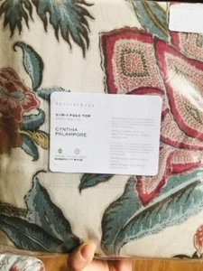 Pottery Barn Cynthia Drapes Set 2 Palampore Floral 50x 96 Blackout Curtain Pair - Picture 1 of 7