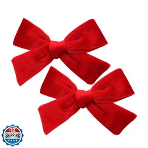 Vintage Velvet Bow Hair Clips for Baby Girl Kids Women Fall Velvet Christmas  - Picture 1 of 5