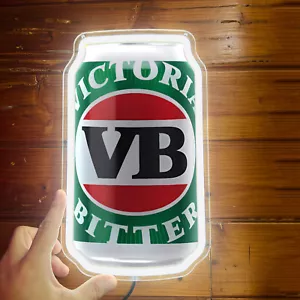 VB Victoria Bitter Bierdose Neon Licht Schild Bar Shop Poster Wanddekor 12""x7"" H4 - Bild 1 von 4
