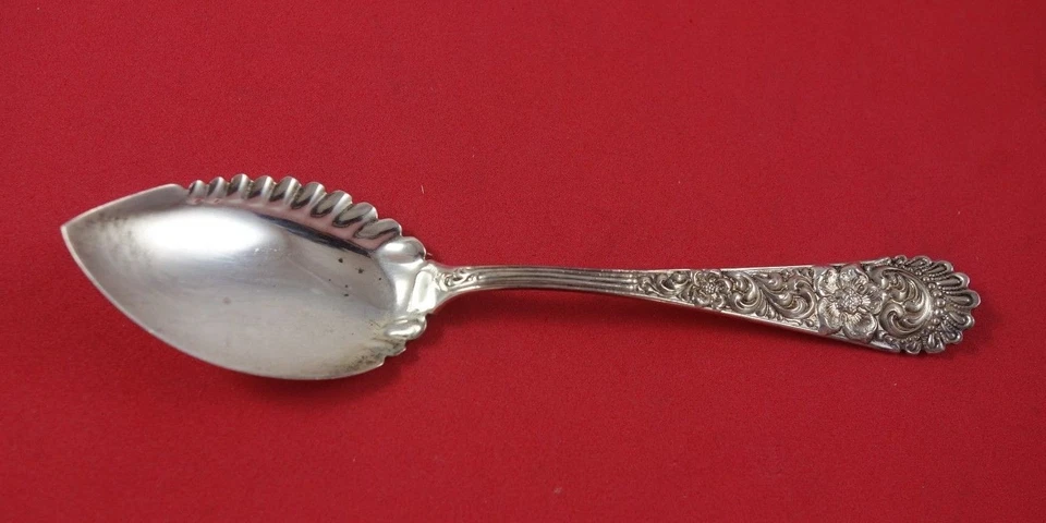 Hamilton and Diesinger Cuchara de pomelo de plata esterlina estriada original 5 3/4" Foto 1 de 1