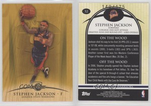 2008-09 Topps Hardwood Maple Wood /175 Stephen Jackson #52