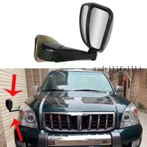 1x For Toyota Prado LC120 2003-2009 Right RH Front Hood Cover Side Black Mirror - Picture 1 of 1
