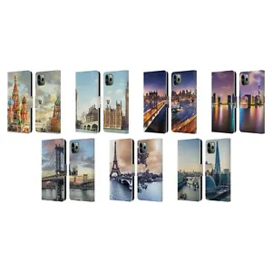HEAD CASE DESIGNS CITY SKYLINES LEATHER BOOK WALLET CASE FOR APPLE iPHONE PHONES - Picture 1 of 13