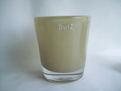 Dutz Collection Vase beige 13 cm Glas mundgeblasen conic konisch - Bild 1 von 4