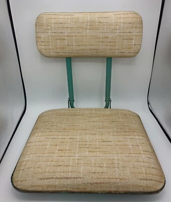 Vtg Frabill Mfg. Padded Folding Swivel Fishing Boat Seat Tan Bleacher Stadium - Image 1 of 4