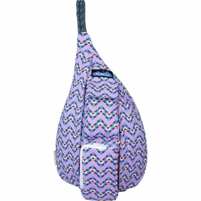 KAVU Mini Rope Bag Cotton Crossbody Sling - Jewel Chevron - Image 1 of 4