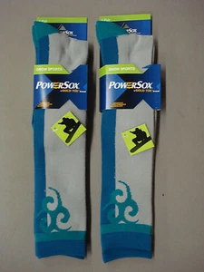 NWT Womens PowerSox Snowboarding Long Top Socks Size Medium 2 Pair #386 - Picture 1 of 2