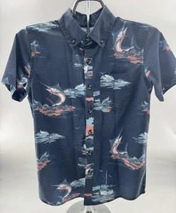 Magellan Boys Shirt Button Down Shore & Line Outdoor Fish Swordfish Size 10/12 - Picture 1 of 8