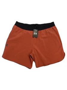Under Armour UA Peak gewebte Shorts Herren XL rostrot tailliert Fitnessstudio UVP $ 65 neu mit Etikett - Bild 1 von 9