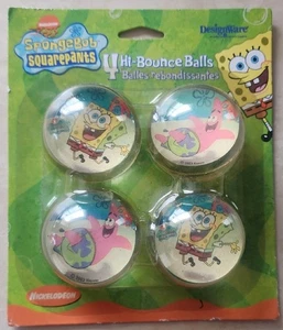 RARE NEW SEALED 2003 VIACOM SET 4 HI BOUNCE RUBBER BALLS SPONGEBOB SQUAREPANTS - Picture 1 of 10