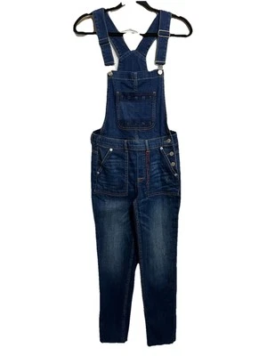 Женский комбинезон Tommy Jeans 0/W25 синий джинсовый комбинезон с логотипом необработанный подол 30x27 - Изображение 1 из 4