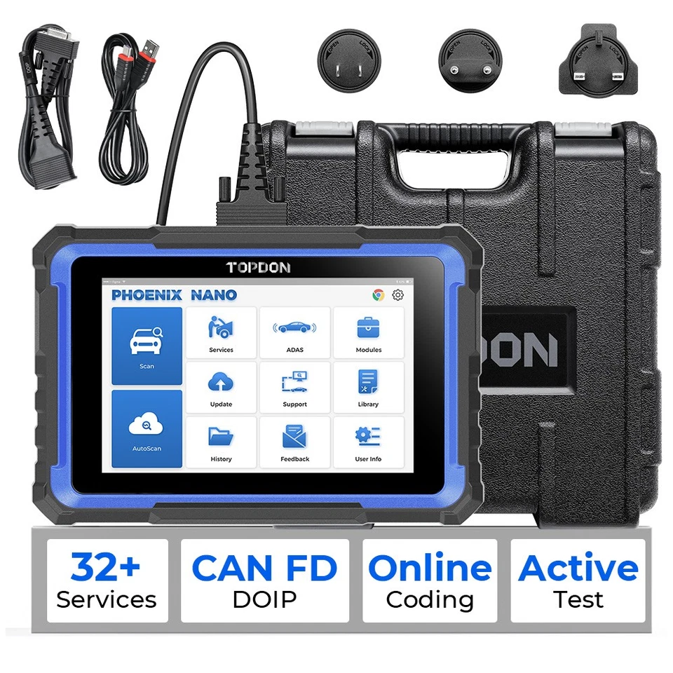 TOPDON AD600S V2.0 OBD2 Scanner Engine ABS TPMS SRS SAS DPF Car Diagnostic Tool