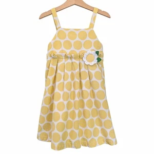 Gymboree 4T Yellow Daisy Dot Dress Pop of Daisies 2009 Cotton Piqué Summer - Picture 1 of 5