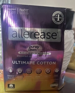 ALLEREASE ULTIMATE PROTEGGI MATERASSO CON CERNIERA QUEEN/BIANCO Impermeabile - Foto 1 di 3