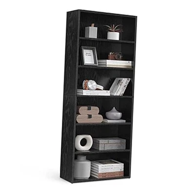  Colección CUSTOS - Estantería, 6 Niveles 6 Niveles (23.6"W) Negro Ébano 1 Paquete Foto 1 de 4