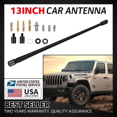 13" inch Antenna Mast Black Rubber Radio AM/FM for 2001-2003 GMC Sierra 1500 HD - Imagem 1 de 4
